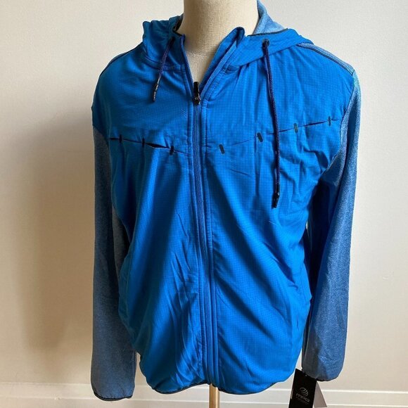 MPG Bnwt Blue Lightweight Hooded Jacket Xlarge - Picture 3 of 10